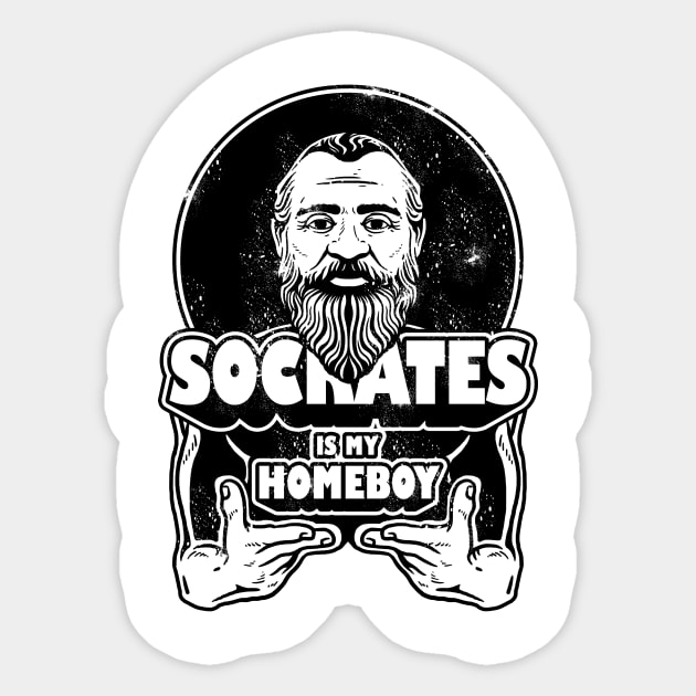 Socrates Is My Homeboy Sticker by dumbshirts